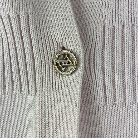 Adrienne Vittadini short sleeve cardigan single button front closure  Sz PS Pink - Picture 3 of 10
